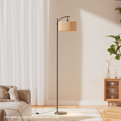 Modern floor lamp - with, rattan