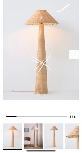 Wicker rattan lamp - wicker, /