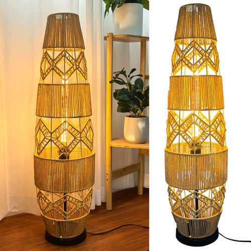 Vintage rattan led floor lamp - led,