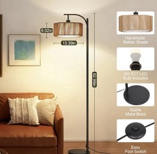 Rattan Boho Floor Lamps for