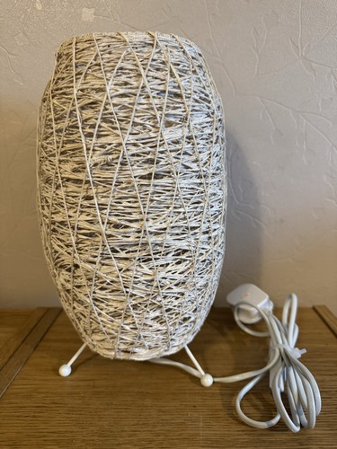 Rattan table desk lamp off - table,