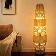 Classic Rattan Floor Lamp Sofa