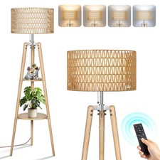OUTON Wood Tripod Floor Lamp
