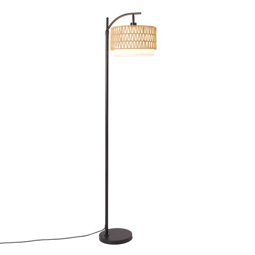 Modern black metal floor - metal, lamp