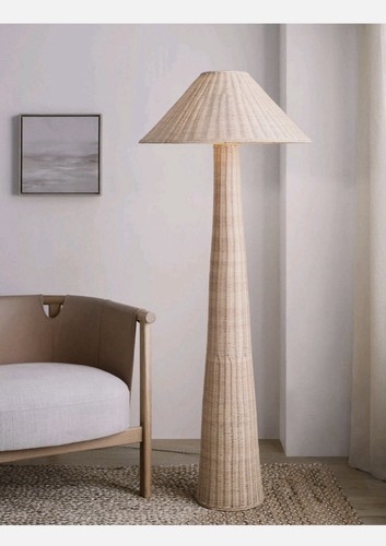 John lewis rattan - floor, lamp
