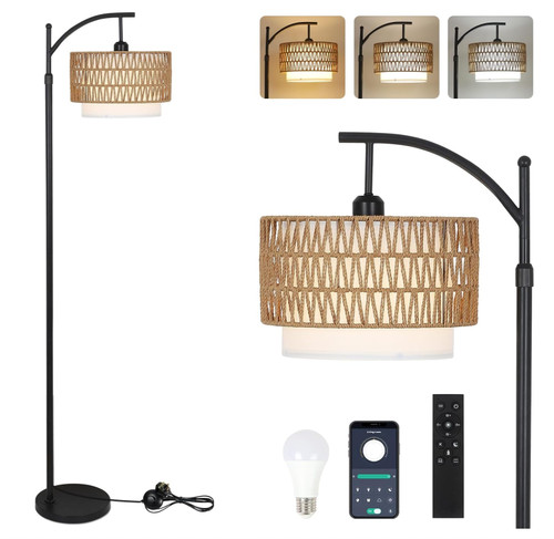 Floor lamp black dimmable - black,