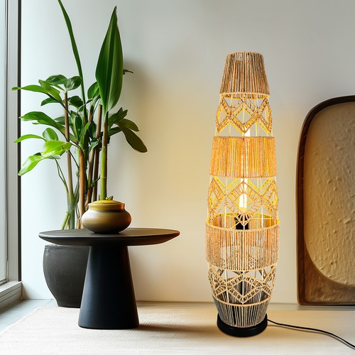 Retro boho floor lamp - retro, living
